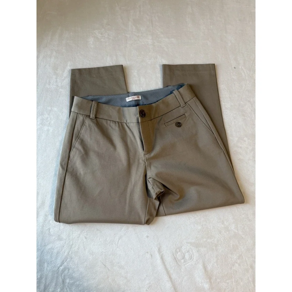 Dockers Khaki Chino Crop Capri Pants - Women's Size 4P Preppy Business Office‎